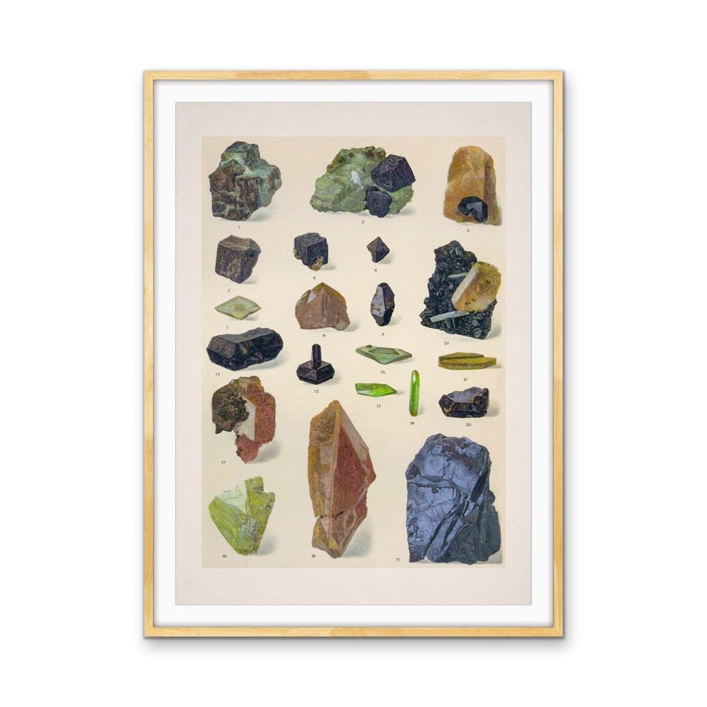 Crystal Identification Chart 2 - Stretched Canvas or Wall Art Print - I Heart Wall Art - Poster Print, Canvas Print or Framed Art Print