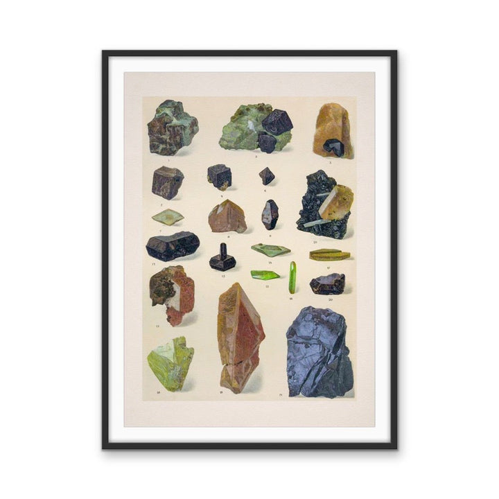 Crystal Identification Chart 2 - Stretched Canvas or Wall Art Print - I Heart Wall Art - Poster Print, Canvas Print or Framed Art Print