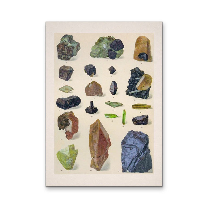 Crystal Identification Chart 2 - Stretched Canvas or Wall Art Print - I Heart Wall Art - Poster Print, Canvas Print or Framed Art Print