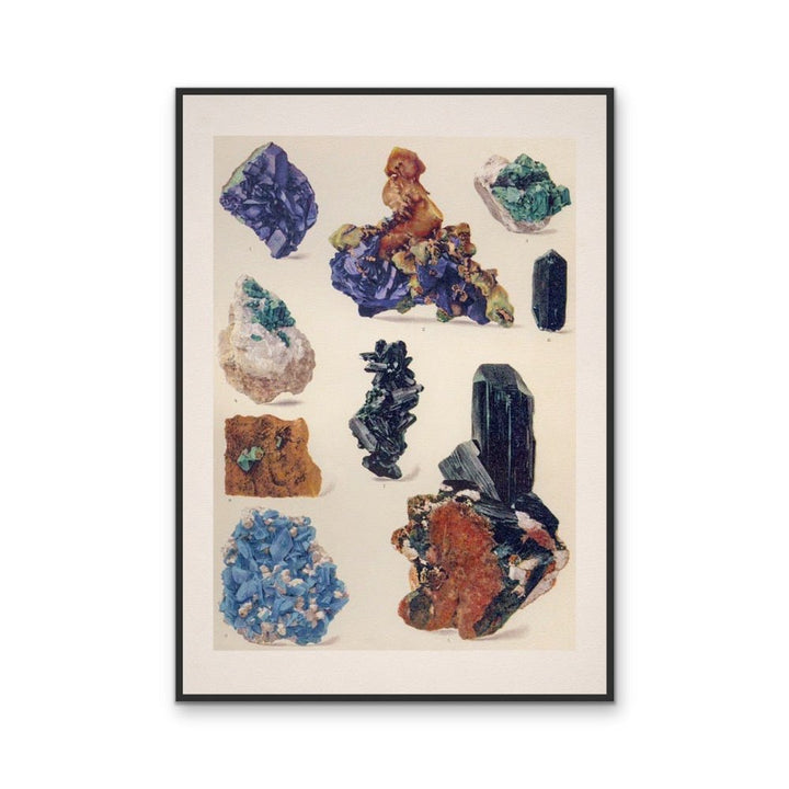 Crystal Identification Chart 23 - Stretched Canvas or Wall Art Print - I Heart Wall Art - Poster Print, Canvas Print or Framed Art Print