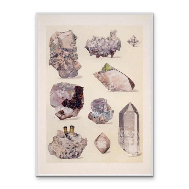 Crystal Identification Chart 25 - Stretched Canvas or Wall Art Print - I Heart Wall Art - Poster Print, Canvas Print or Framed Art Print