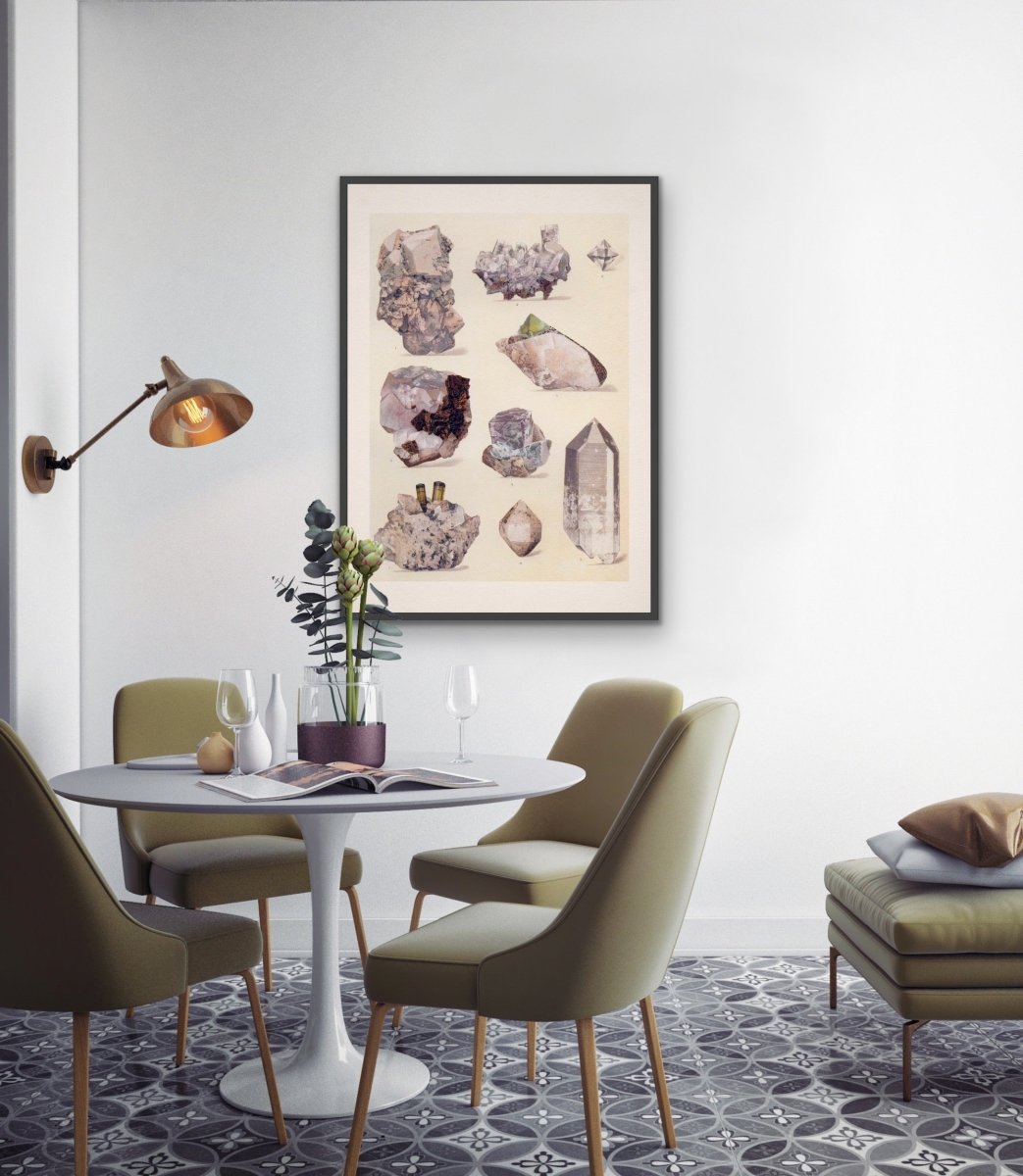 Crystal Identification Chart 25 - Stretched Canvas or Wall Art Print - I Heart Wall Art - Poster Print, Canvas Print or Framed Art Print