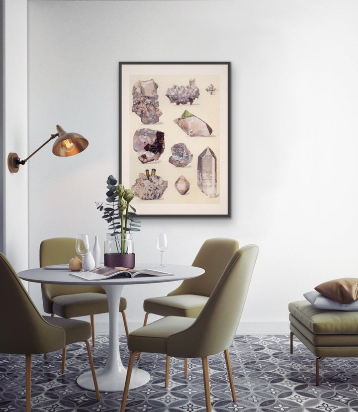Crystal Identification Chart 25 - Stretched Canvas or Wall Art Print - I Heart Wall Art - Poster Print, Canvas Print or Framed Art Print