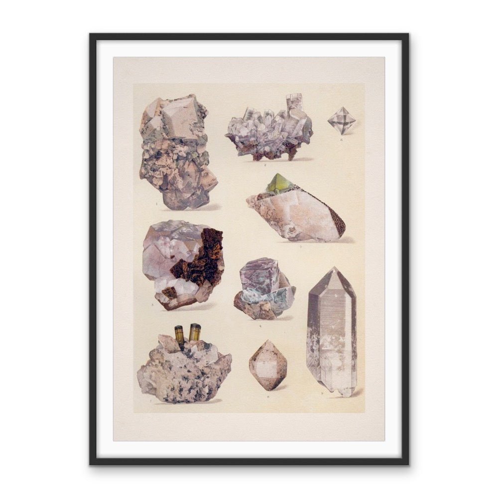 Crystal Identification Chart 25 - Stretched Canvas or Wall Art Print - I Heart Wall Art - Poster Print, Canvas Print or Framed Art Print
