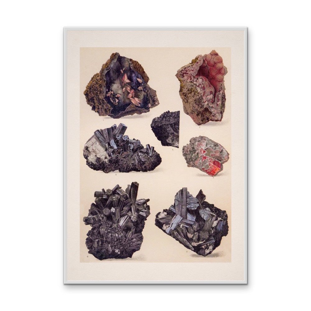 Crystal Identification Chart 26 - Stretched Canvas or Wall Art Print - I Heart Wall Art - Poster Print, Canvas Print or Framed Art Print