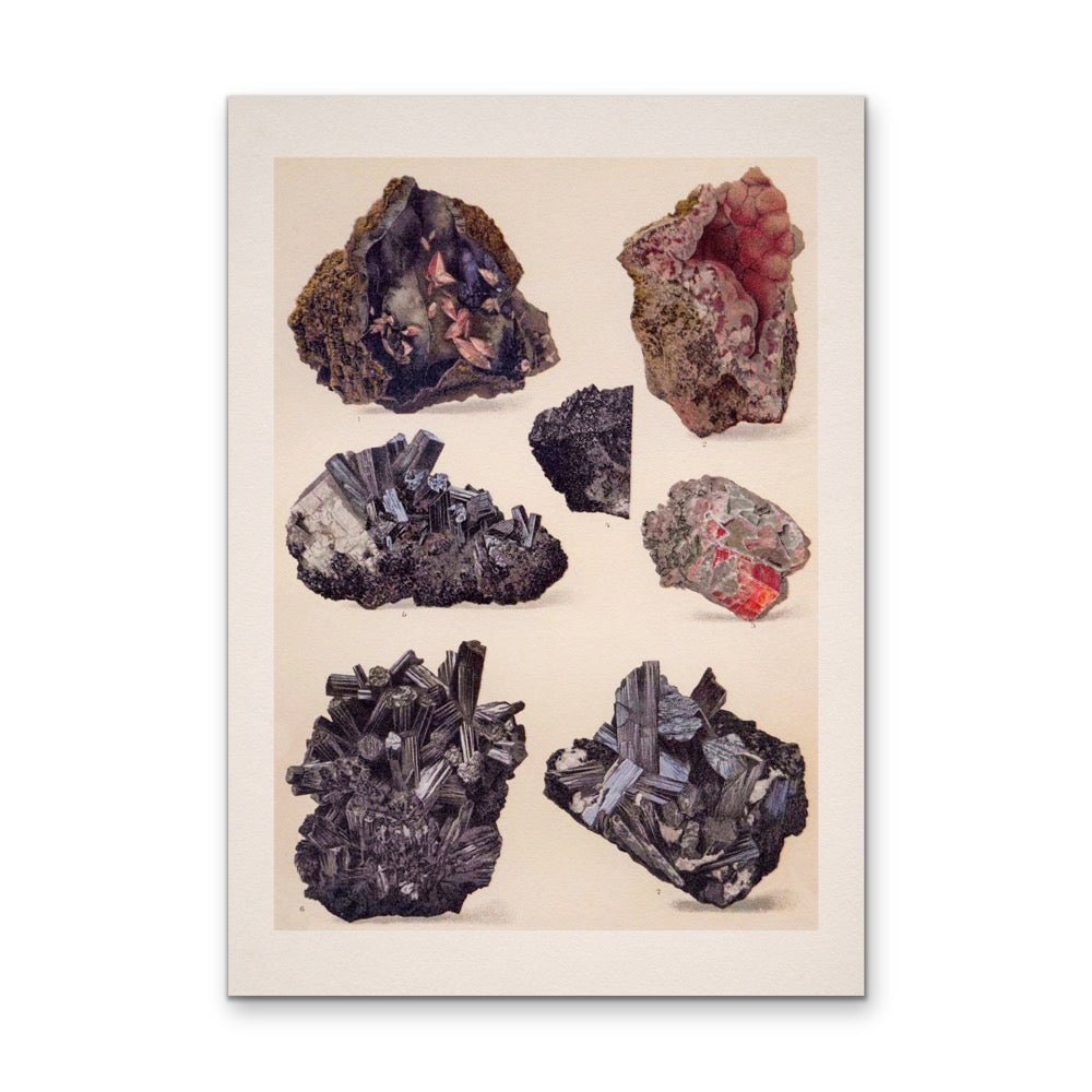 Crystal Identification Chart 26 - Stretched Canvas or Wall Art Print - I Heart Wall Art - Poster Print, Canvas Print or Framed Art Print