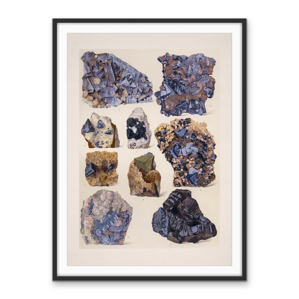 Crystal Identification Chart 28 - Stretched Canvas or Wall Art Print - I Heart Wall Art - Poster Print, Canvas Print or Framed Art Print