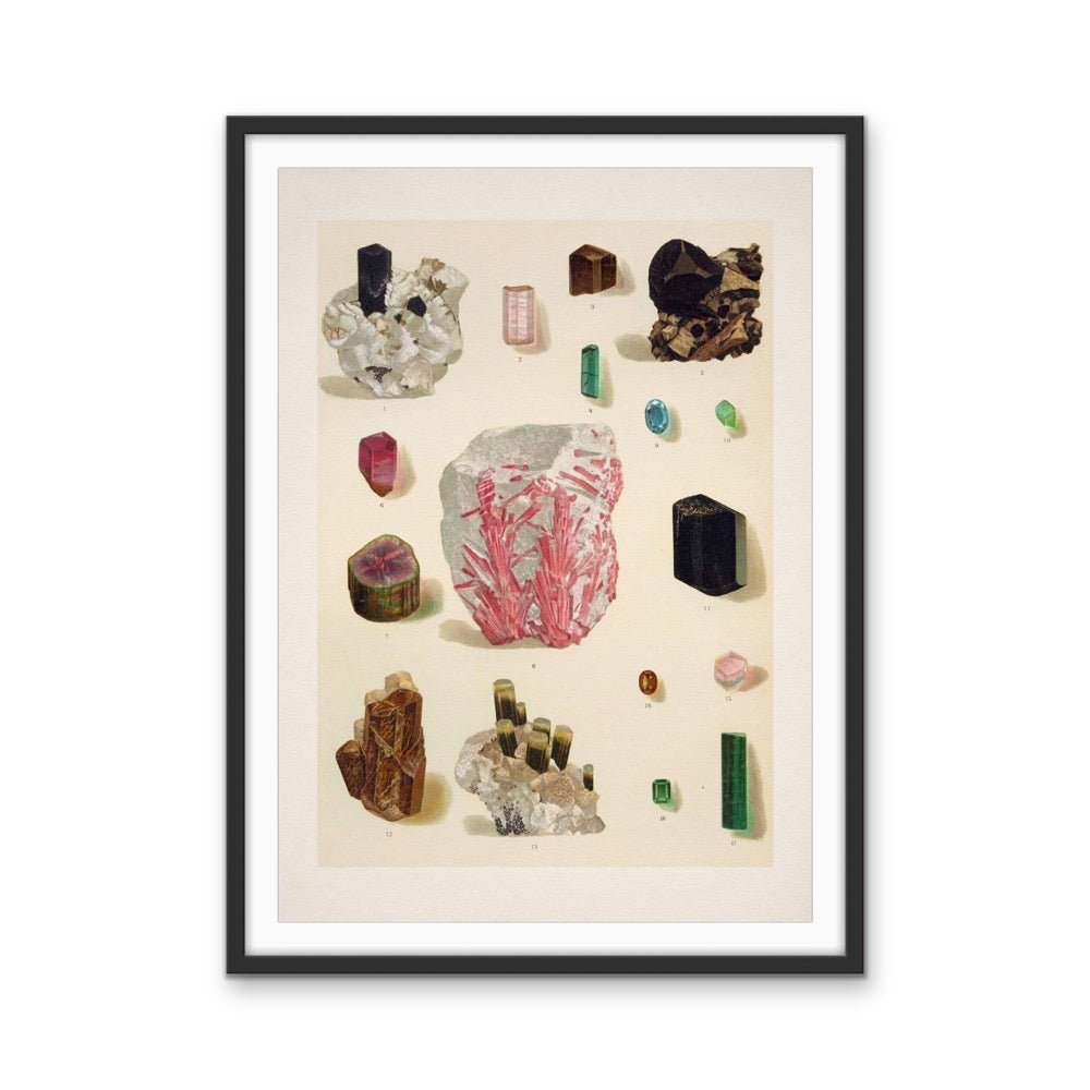Crystal Identification Chart 3 - Stretched Canvas or Wall Art Print - I Heart Wall Art - Poster Print, Canvas Print or Framed Art Print