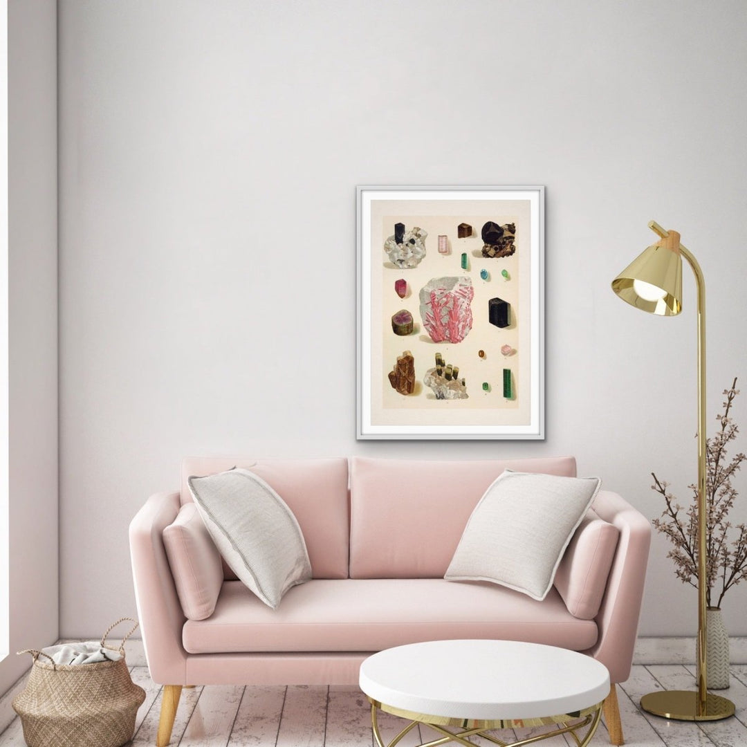 Crystal Identification Chart 3 - Stretched Canvas or Wall Art Print - I Heart Wall Art - Poster Print, Canvas Print or Framed Art Print