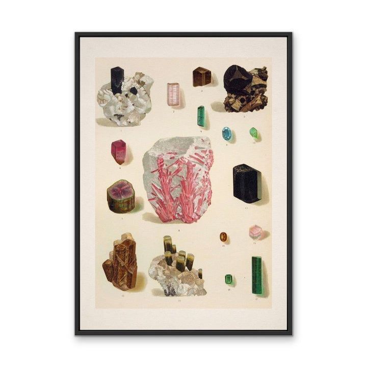 Crystal Identification Chart 3 - Stretched Canvas or Wall Art Print - I Heart Wall Art - Poster Print, Canvas Print or Framed Art Print
