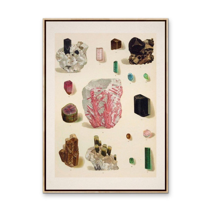 Crystal Identification Chart 3 - Stretched Canvas or Wall Art Print - I Heart Wall Art - Poster Print, Canvas Print or Framed Art Print
