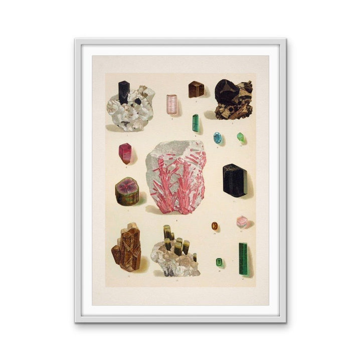 Crystal Identification Chart 3 - Stretched Canvas or Wall Art Print - I Heart Wall Art - Poster Print, Canvas Print or Framed Art Print