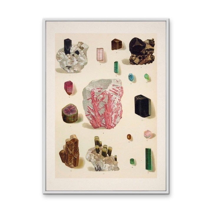 Crystal Identification Chart 3 - Stretched Canvas or Wall Art Print - I Heart Wall Art - Poster Print, Canvas Print or Framed Art Print