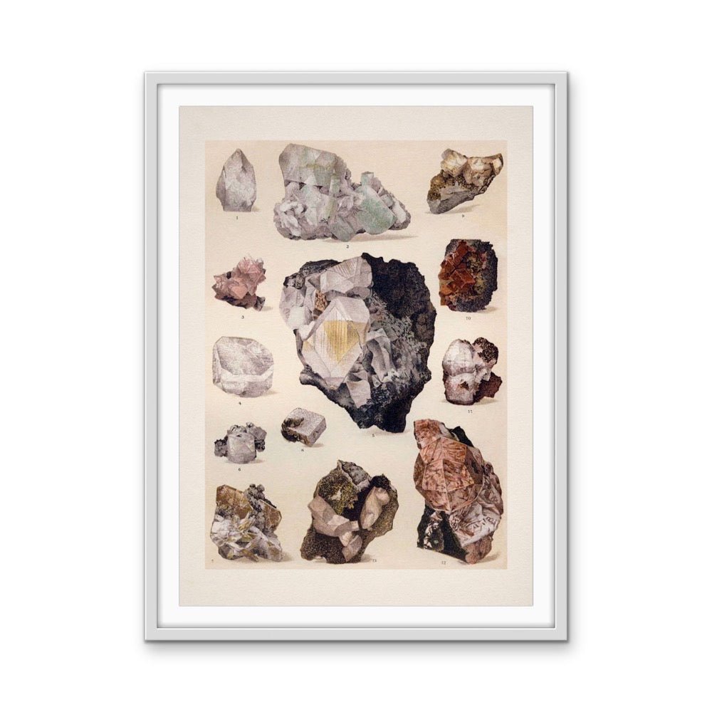 Crystal Identification Chart 4 - Stretched Canvas or Wall Art Print - I Heart Wall Art - Poster Print, Canvas Print or Framed Art Print