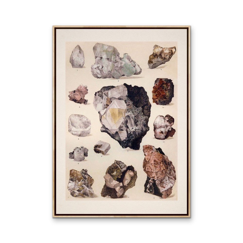 Crystal Identification Chart 4 - Stretched Canvas or Wall Art Print - I Heart Wall Art - Poster Print, Canvas Print or Framed Art Print