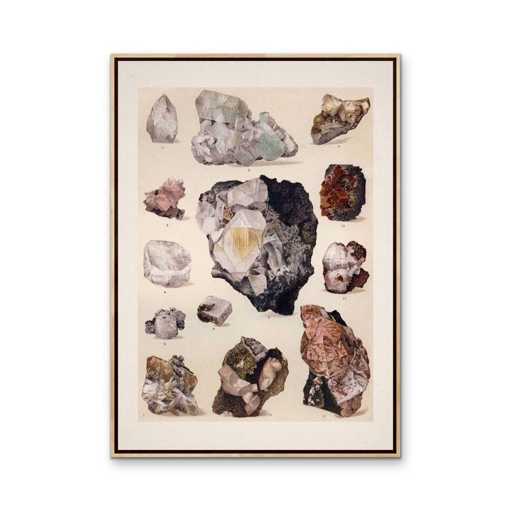 Crystal Identification Chart 4 - Stretched Canvas or Wall Art Print - I Heart Wall Art - Poster Print, Canvas Print or Framed Art Print