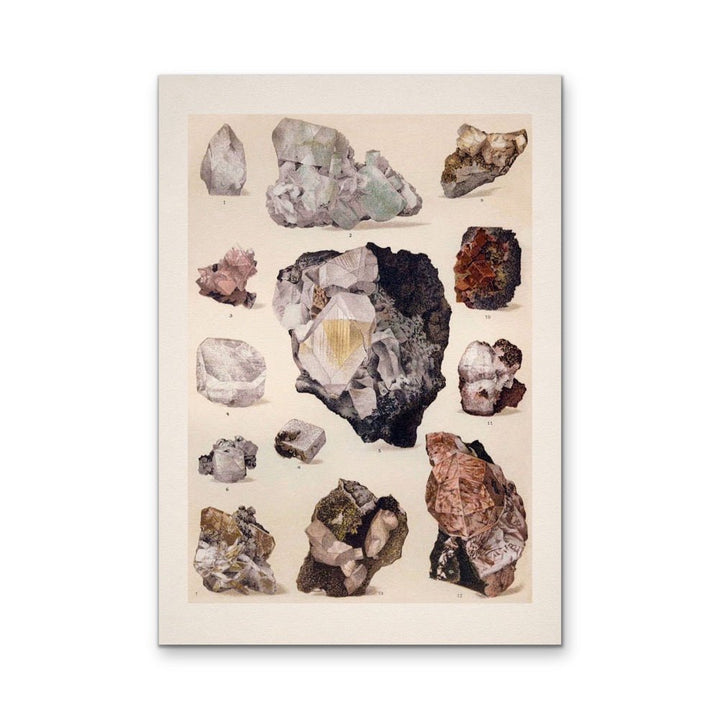 Crystal Identification Chart 4 - Stretched Canvas or Wall Art Print - I Heart Wall Art - Poster Print, Canvas Print or Framed Art Print