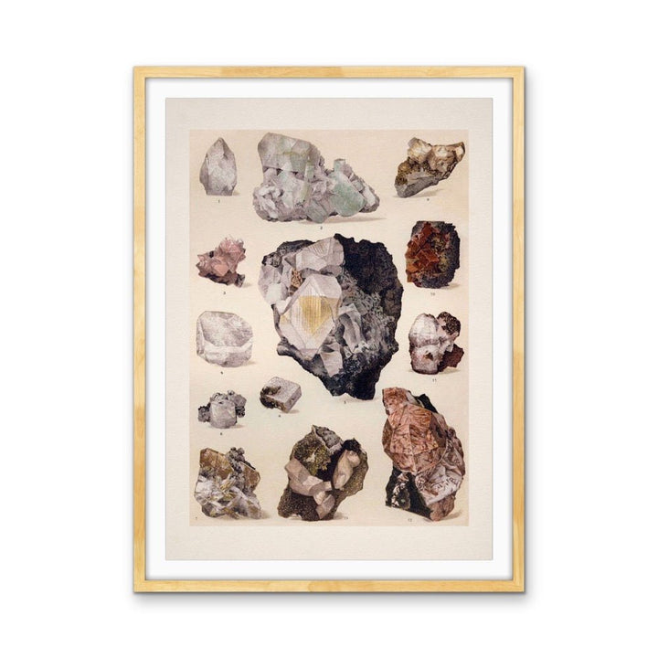 Crystal Identification Chart 4 - Stretched Canvas or Wall Art Print - I Heart Wall Art - Poster Print, Canvas Print or Framed Art Print
