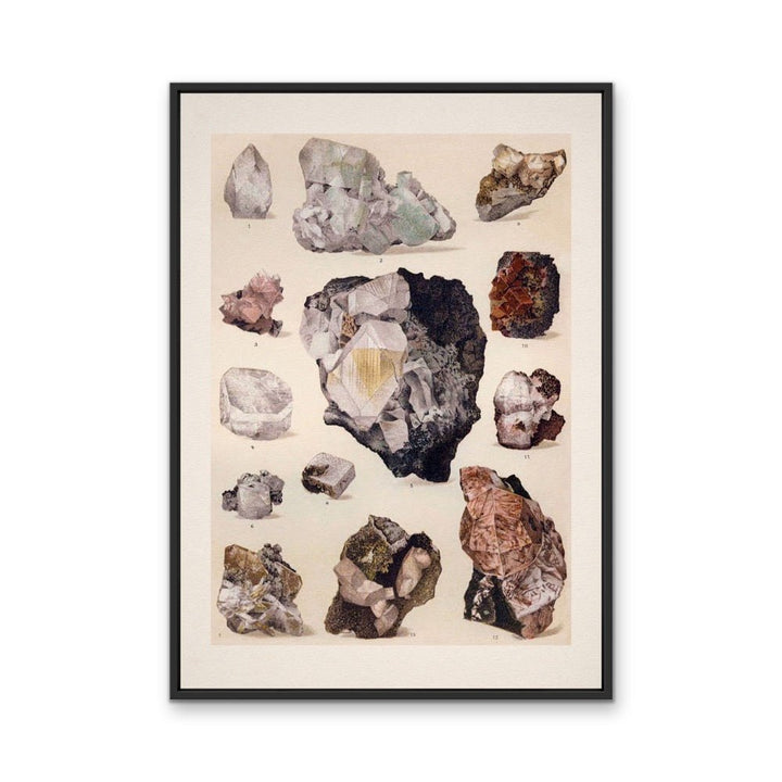 Crystal Identification Chart 4 - Stretched Canvas or Wall Art Print - I Heart Wall Art - Poster Print, Canvas Print or Framed Art Print
