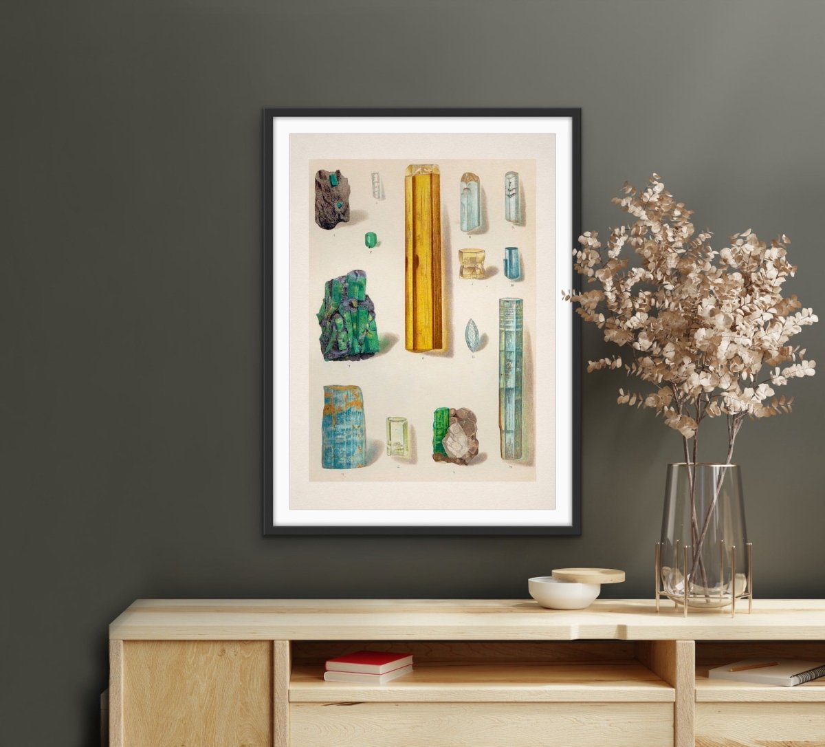 Crystal Identification Chart 5 - Stretched Canvas or Wall Art Print - I Heart Wall Art - Poster Print, Canvas Print or Framed Art Print