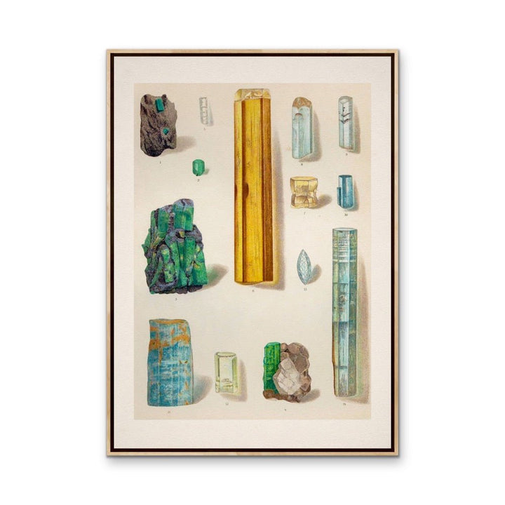 Crystal Identification Chart 5 - Stretched Canvas or Wall Art Print - I Heart Wall Art - Poster Print, Canvas Print or Framed Art Print
