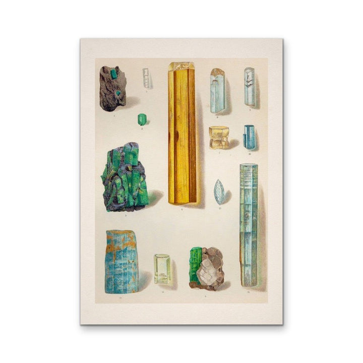 Crystal Identification Chart 5 - Stretched Canvas or Wall Art Print - I Heart Wall Art - Poster Print, Canvas Print or Framed Art Print