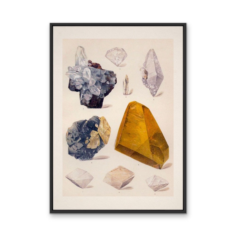 Crystal Identification Chart 8 - Stretched Canvas or Wall Art Print - I Heart Wall Art - Poster Print, Canvas Print or Framed Art Print