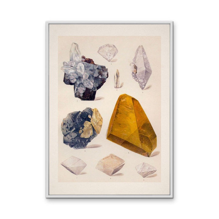 Crystal Identification Chart 8 - Stretched Canvas or Wall Art Print - I Heart Wall Art - Poster Print, Canvas Print or Framed Art Print