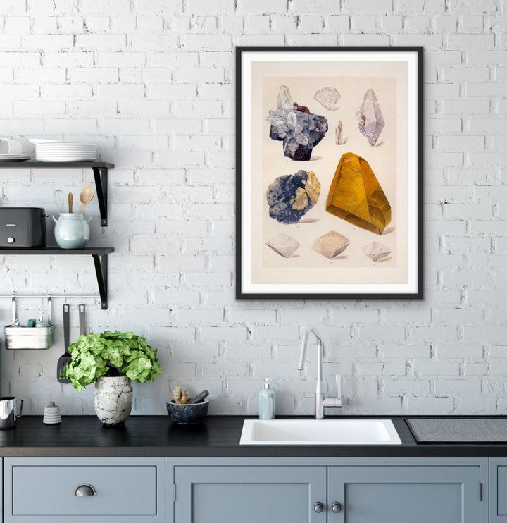 Crystal Identification Chart 8 - Stretched Canvas or Wall Art Print - I Heart Wall Art - Poster Print, Canvas Print or Framed Art Print