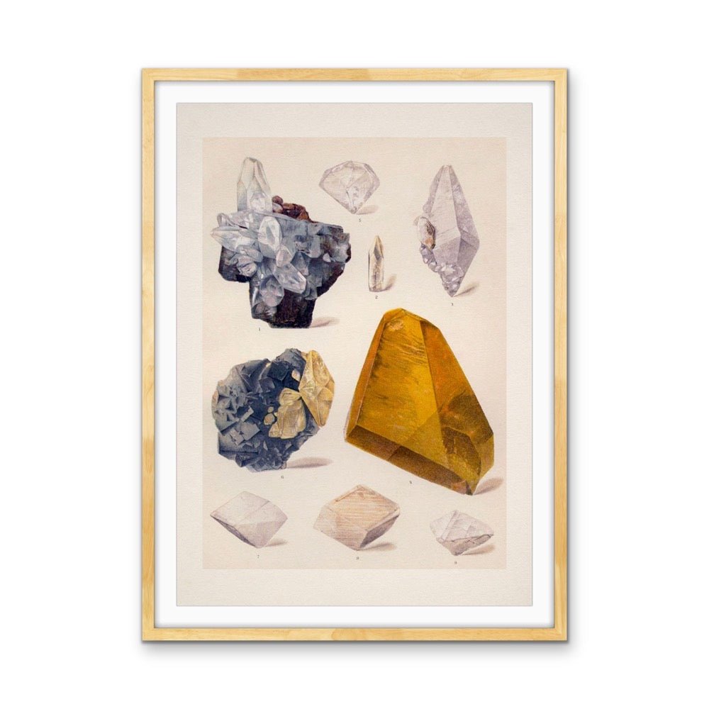 Crystal Identification Chart 8 - Stretched Canvas or Wall Art Print - I Heart Wall Art - Poster Print, Canvas Print or Framed Art Print