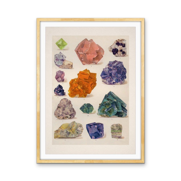Crystal Identification Chart 9 - Stretched Canvas or Wall Art Print - I Heart Wall Art - Poster Print, Canvas Print or Framed Art Print