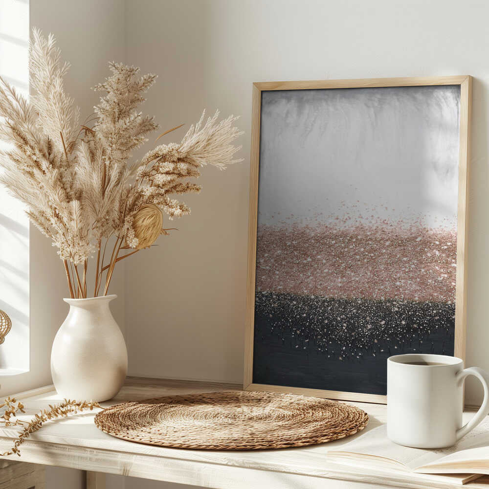Crystal Rain Dusty Rose - Stretched Canvas, Poster or Fine Art Print - I Heart Wall Art - Poster Print, Canvas Print or Framed Art Print