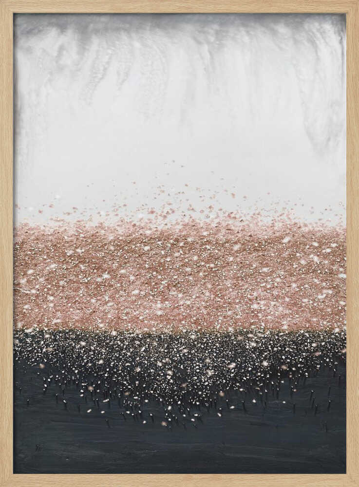 Crystal Rain Dusty Rose - Stretched Canvas, Poster or Fine Art Print - I Heart Wall Art - Poster Print, Canvas Print or Framed Art Print