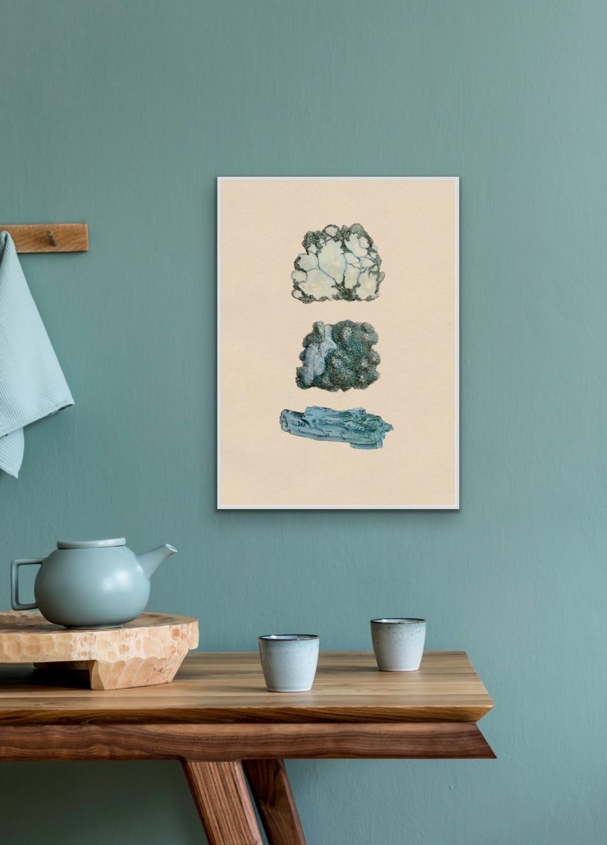 Crystal Watercolour Illustration 1 - Stretched Canvas or Wall Art Print - I Heart Wall Art - Poster Print, Canvas Print or Framed Art Print
