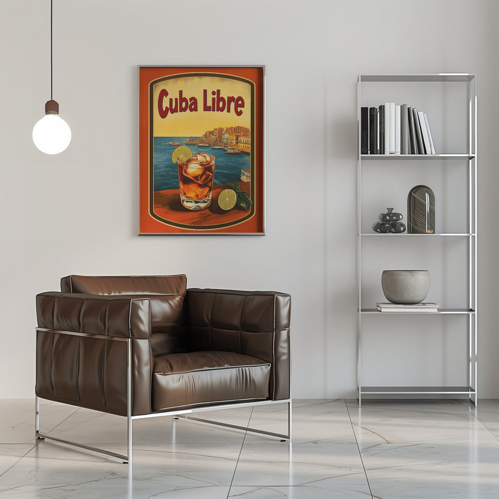 Cuba Libre Vintage Commercial - Stretched Canvas, Poster or Fine Art Print I Heart Wall Art