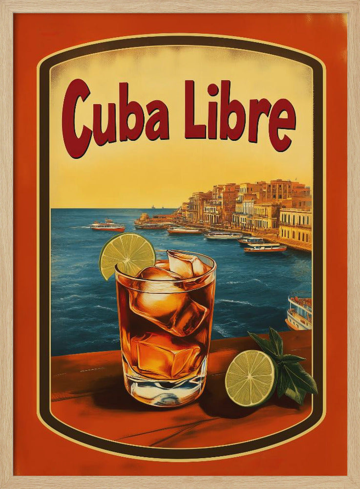 Cuba Libre Vintage Commercial - Stretched Canvas, Poster or Fine Art Print I Heart Wall Art