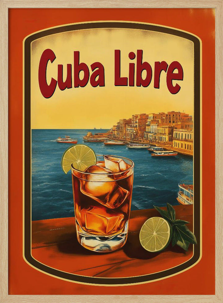 Cuba Libre Vintage Commercial - Stretched Canvas, Poster or Fine Art Print I Heart Wall Art