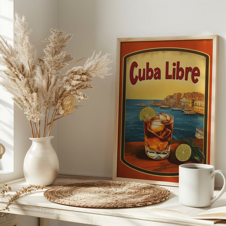 Cuba Libre Vintage Commercial - Stretched Canvas, Poster or Fine Art Print I Heart Wall Art