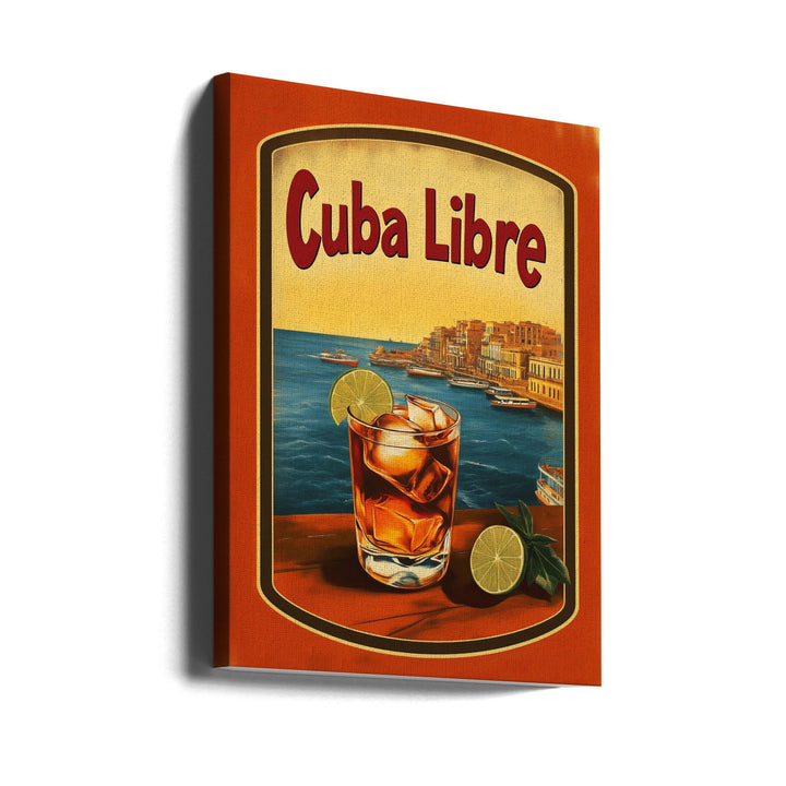 Cuba Libre Vintage Commercial - Stretched Canvas, Poster or Fine Art Print I Heart Wall Art
