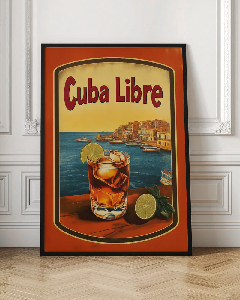 Cuba Libre Vintage Commercial - Stretched Canvas, Poster or Fine Art Print I Heart Wall Art