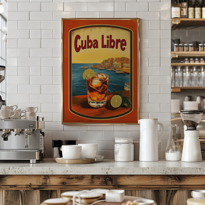 Cuba Libre Vintage Commercial - Stretched Canvas, Poster or Fine Art Print I Heart Wall Art