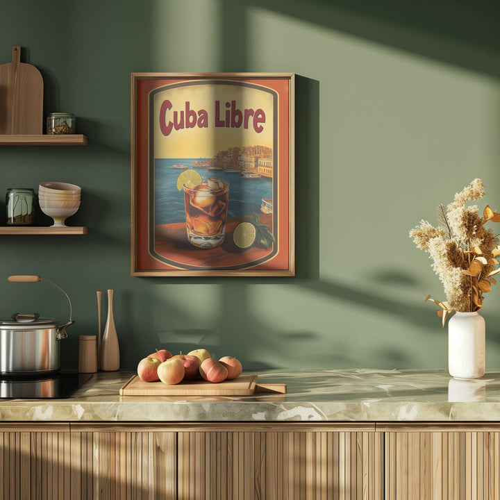 Cuba Libre Vintage Commercial - Stretched Canvas, Poster or Fine Art Print I Heart Wall Art