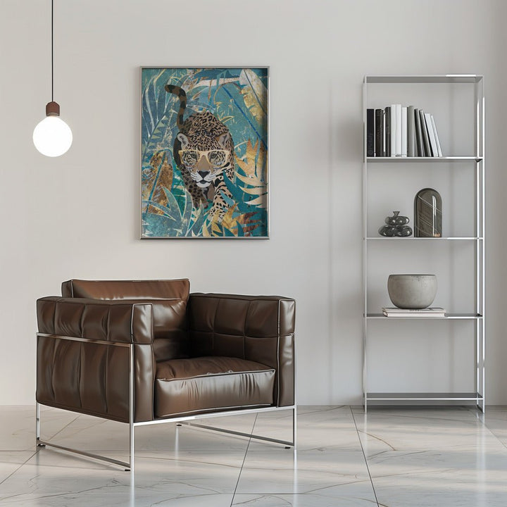 Curious jaguar in the rainforest - Stretched Canvas, Poster or Fine Art Print - I Heart Wall Art - Poster Print, Canvas Print or Framed Art Print