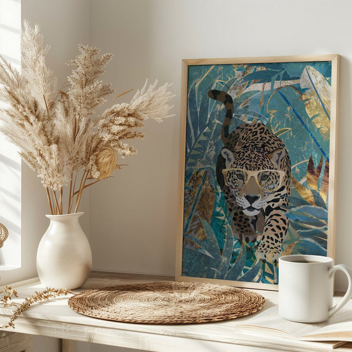 Curious jaguar in the rainforest - Stretched Canvas, Poster or Fine Art Print - I Heart Wall Art - Poster Print, Canvas Print or Framed Art Print