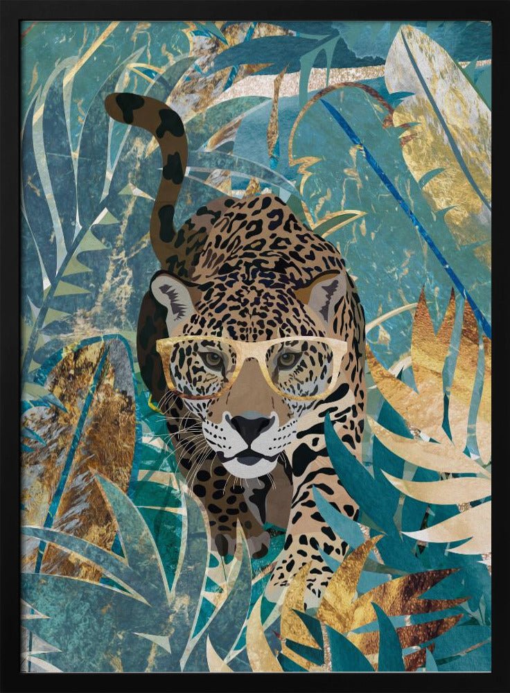 Curious jaguar in the rainforest - Stretched Canvas, Poster or Fine Art Print - I Heart Wall Art - Poster Print, Canvas Print or Framed Art Print