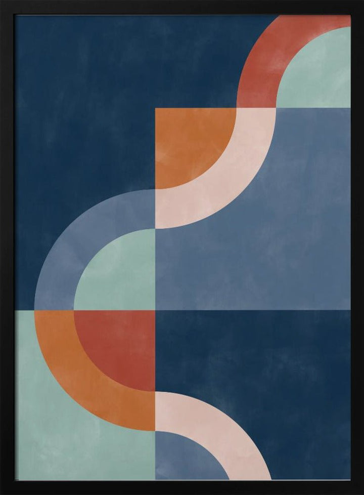 Curved Color Harmony - Stretched Canvas, Poster or Fine Art Print - I Heart Wall Art - Poster Print, Canvas Print or Framed Art Print