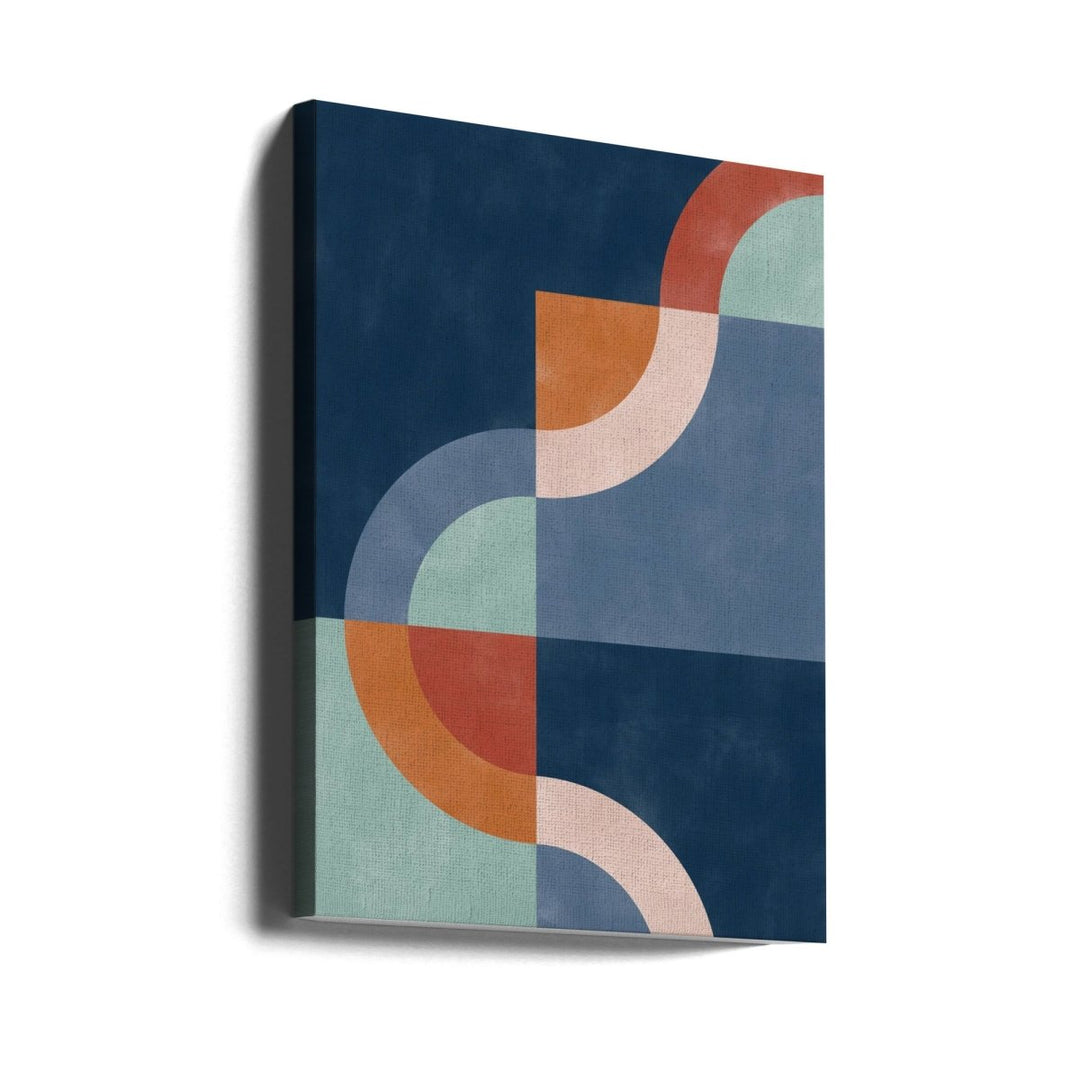 Curved Color Harmony - Stretched Canvas, Poster or Fine Art Print - I Heart Wall Art - Poster Print, Canvas Print or Framed Art Print