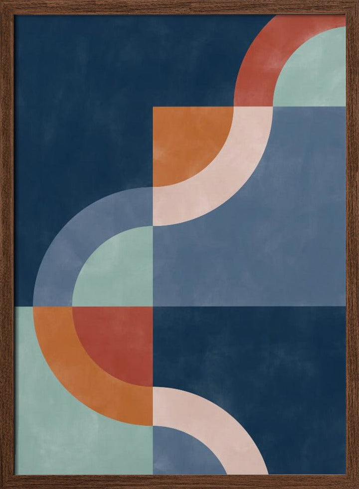Curved Color Harmony - Stretched Canvas, Poster or Fine Art Print - I Heart Wall Art - Poster Print, Canvas Print or Framed Art Print