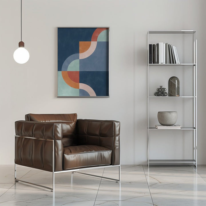 Curved Color Harmony - Stretched Canvas, Poster or Fine Art Print - I Heart Wall Art - Poster Print, Canvas Print or Framed Art Print