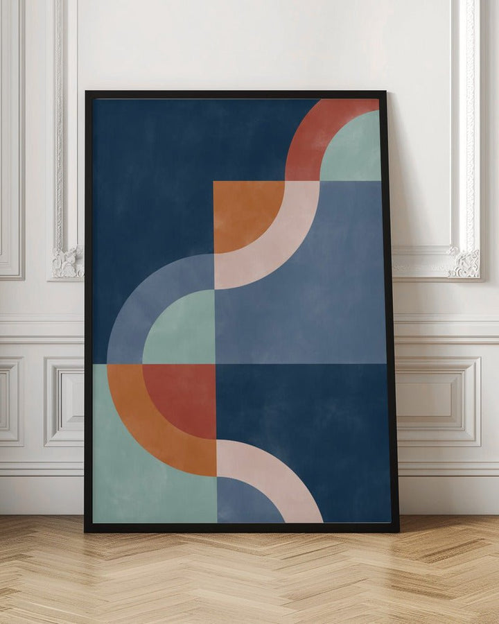 Curved Color Harmony - Stretched Canvas, Poster or Fine Art Print - I Heart Wall Art - Poster Print, Canvas Print or Framed Art Print